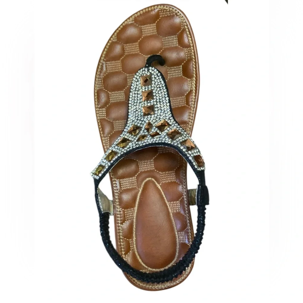 Patrizia By Spring Step Women's Renata Jeweled Thong Sandals